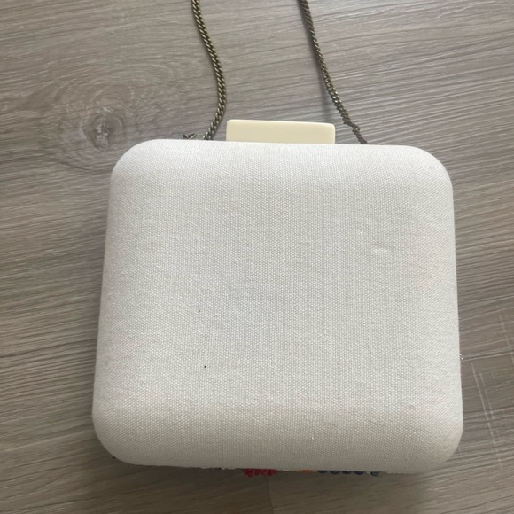 Hand crafted  Beaded Fruit Slice Summer Square Handbag Purse  Chain Strap - Picture 2 of 7